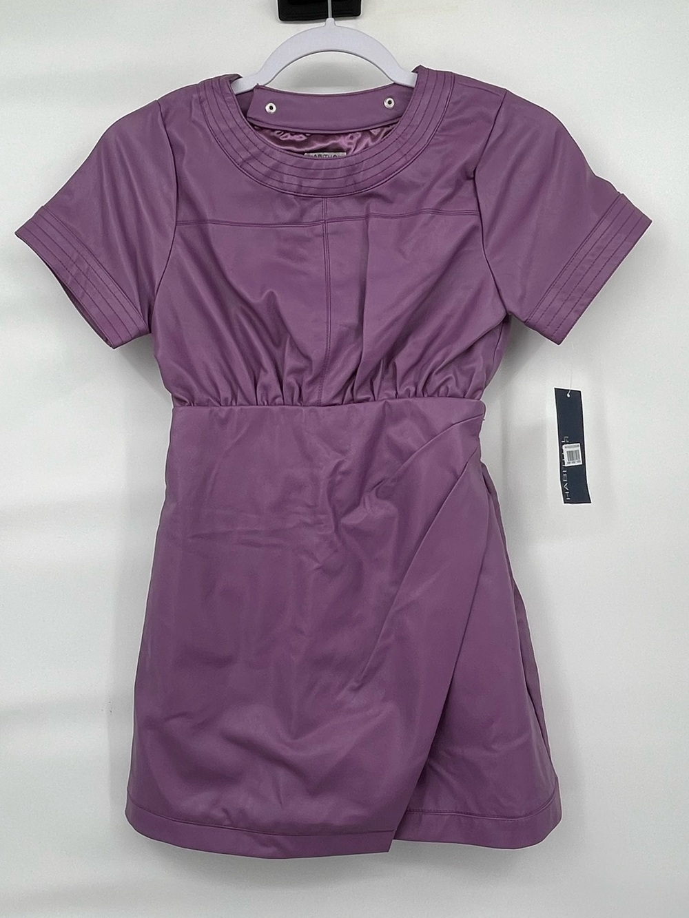 Habitual NWT Nordstrom vegan leather purple dress